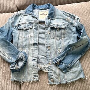Hollister Light Blue Distressed Denim Jacket